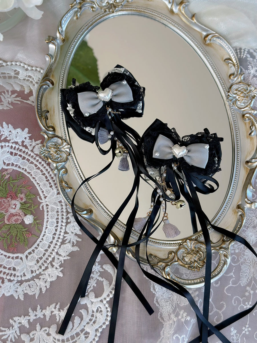 Black mixed gray high-grade love pairs of clips