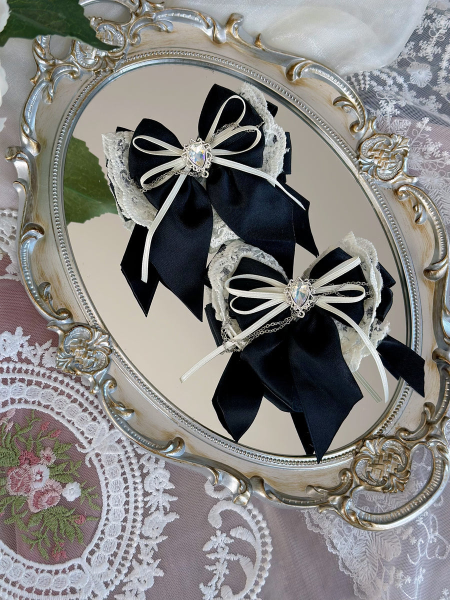 Black lace premium Lolita bobby pin