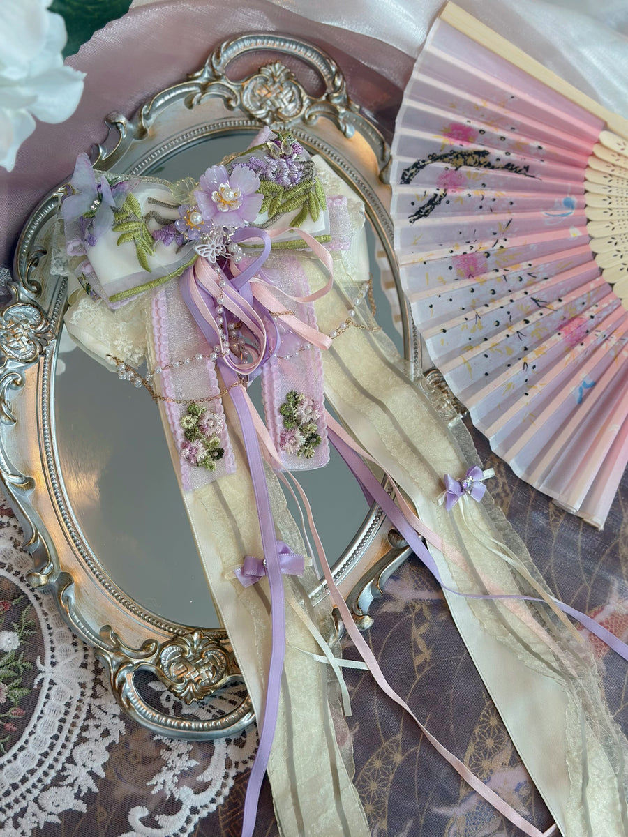 Beige special ribbon pastoral romantic bow