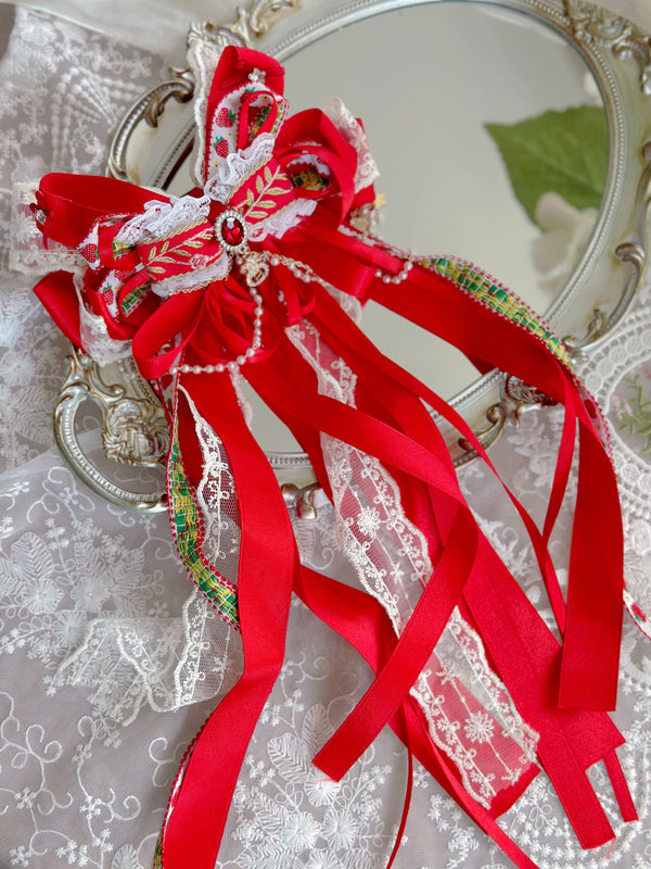 Red lace special webbing Lolita ribbon