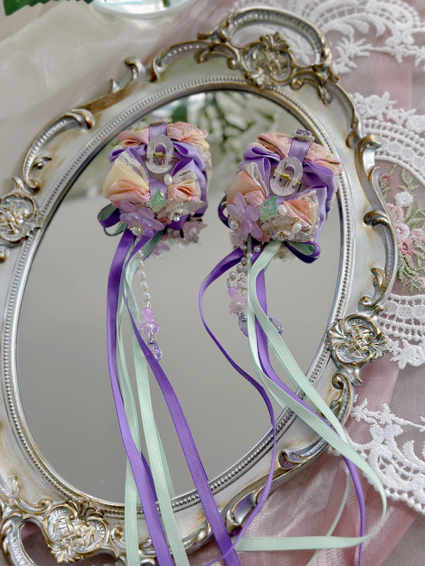 Purple flower Lolita bow