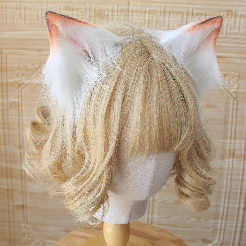Original handmade fox ear and animal ear clips, Lolita headband, Tsuchimikado Eternal Calamity Kurumi cosplay merchandise.