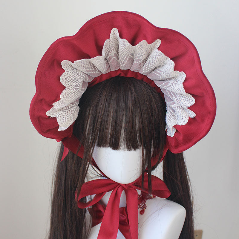 Full-color handmade antique doll Lolita accessories doll Kanpakite hat vintage side clip headband bnt